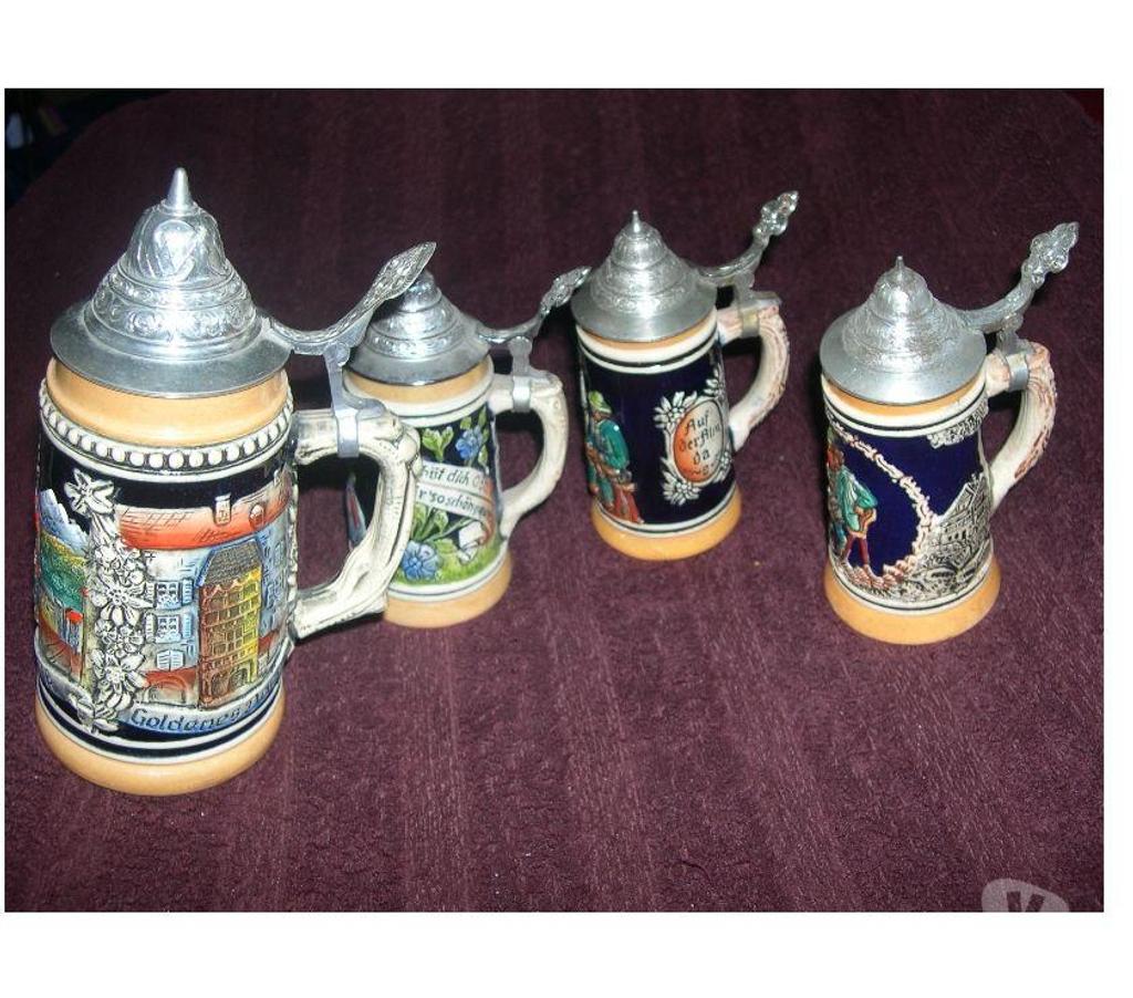 Ameublement & art de la table Bouches-du-Rhône Aix en Provence - Photos Vivastreet LOT 4 CHOPES A BIERES VINTAGE- HOFBRAUHAUS ALLEMAND STEIN