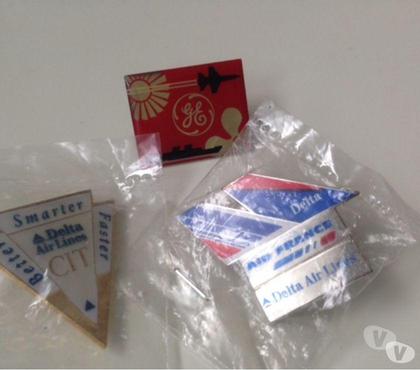 Collections Meaux Seine-et-Marne - Photos Vivastreet Lot de 3 PIN'S, Air France, Delta Air Lines, Général Elect