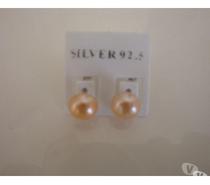 BOUCLE D'OREILLES ARGENT en perle de culture d'eau douce