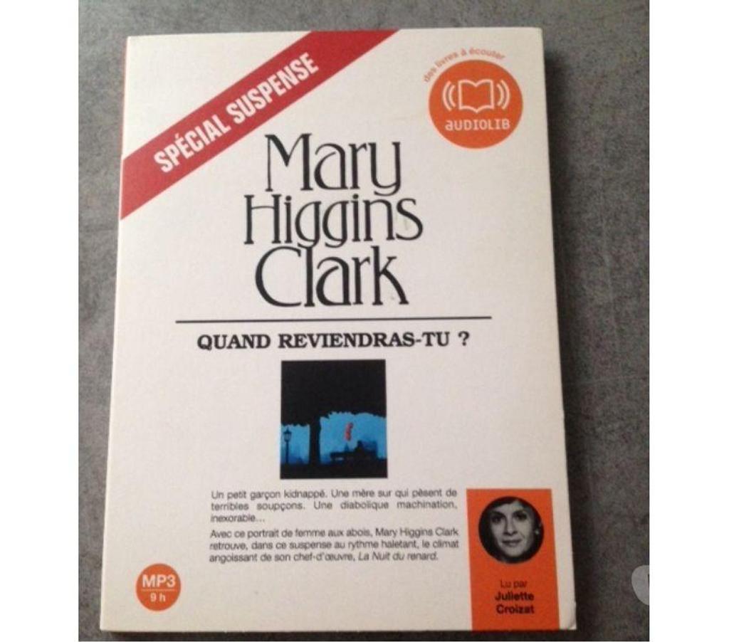 CDs Seine-et-Marne Meaux - 77100 - Photos Vivastreet Livre AUDIOLIB "Quand reviendras-tu" Mary Higgins Clark 