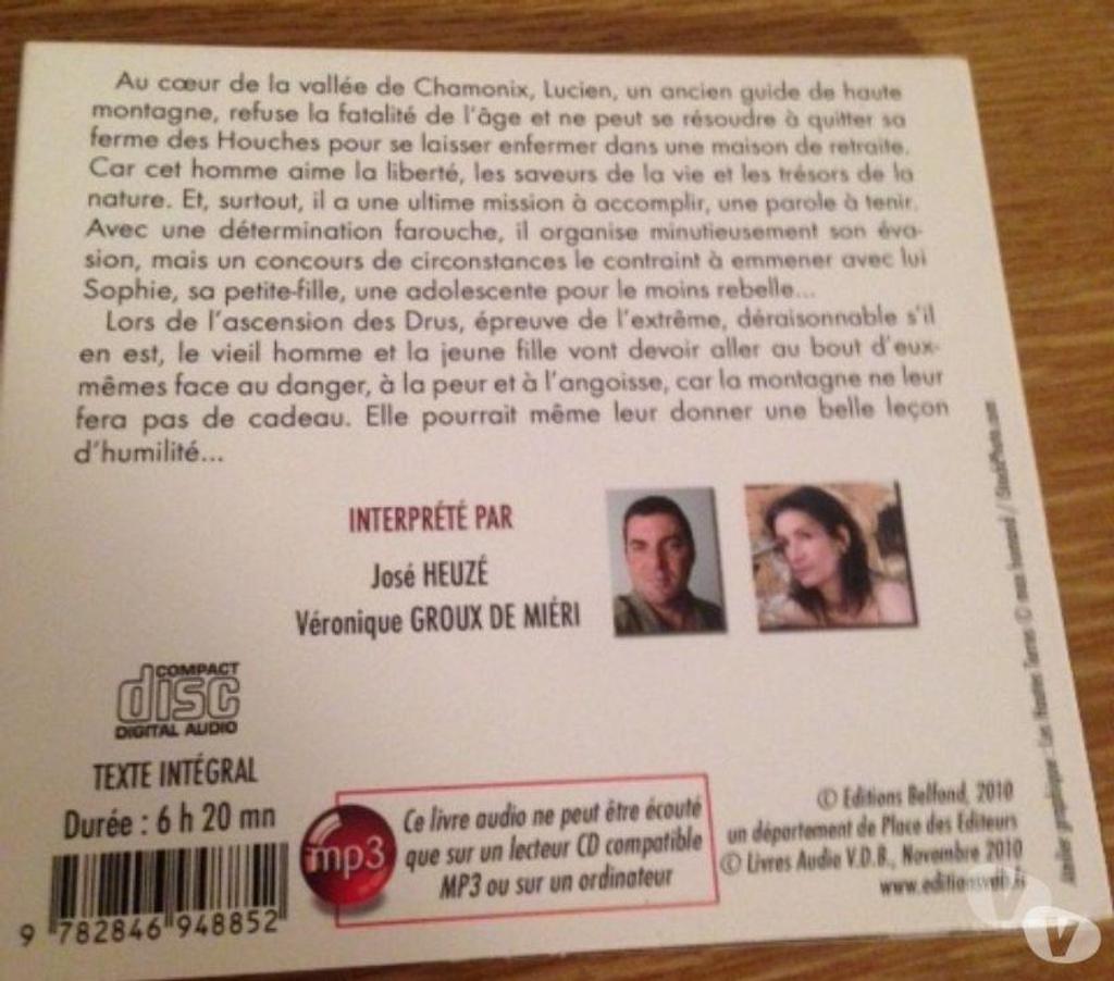 CDs Seine-et-Marne Meaux - 77100 - Photos Vivastreet Lot de 2 Livres AUDIO Jean Anglade et Gilbert BORDES 