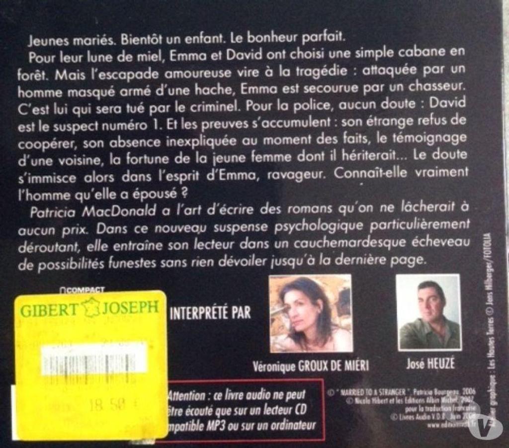 CDs Seine-et-Marne Meaux - 77100 - Photos Vivastreet Lot de 2 LIVRES AUDIO Lorraine FOUCHET - Patricia MAC DONALD