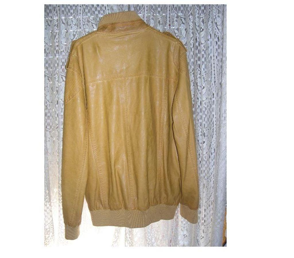 Vêtements occasion Bouches-du-Rhône Aix en Provence - Photos Vivastreet BLOUSON VESTE 100% CUIRE JAUNE MARRON ANGELO LITRICO 2XL