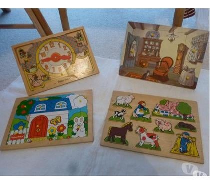 Jeux jouets occasion Le Kremlin Bicetre Val-de-Marne - Photos Vivastreet 3 puzzles en bois Fisher-Price et autres
