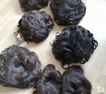 LOT DE 5 PERRUQUES & 2 CHIGNONS