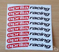 autocollant sticker de jante x8 Aprilia racing 13x1 cm