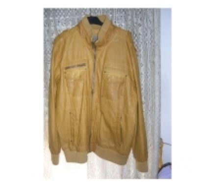 Vêtements occasion Aix en Provence Aix en Provence - Photos Vivastreet BLOUSON VESTE 100% CUIRE JAUNE MARRON ANGELO LITRICO 2XL