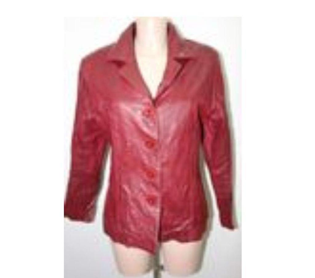 Vêtements occasion Bouches-du-Rhône Aix en Provence - Photos Vivastreet VESTE FEMME CUIR 100 % ROUGE BORDEAUX GEORGE MARTHA T 40 