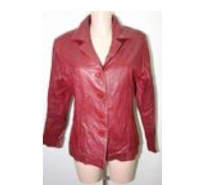 Vêtements occasion Aix en Provence Aix en Provence - Photos Vivastreet VESTE FEMME CUIR 100 % ROUGE BORDEAUX GEORGE MARTHA T 40