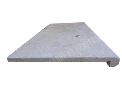 Photos Vivastreet Travertin Beige Nez de Marche 33x61 3 cm Arrondi EN STOCK