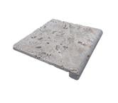 Travertin Classique Nez de Marche 20x20 3 Arrondi REF 650