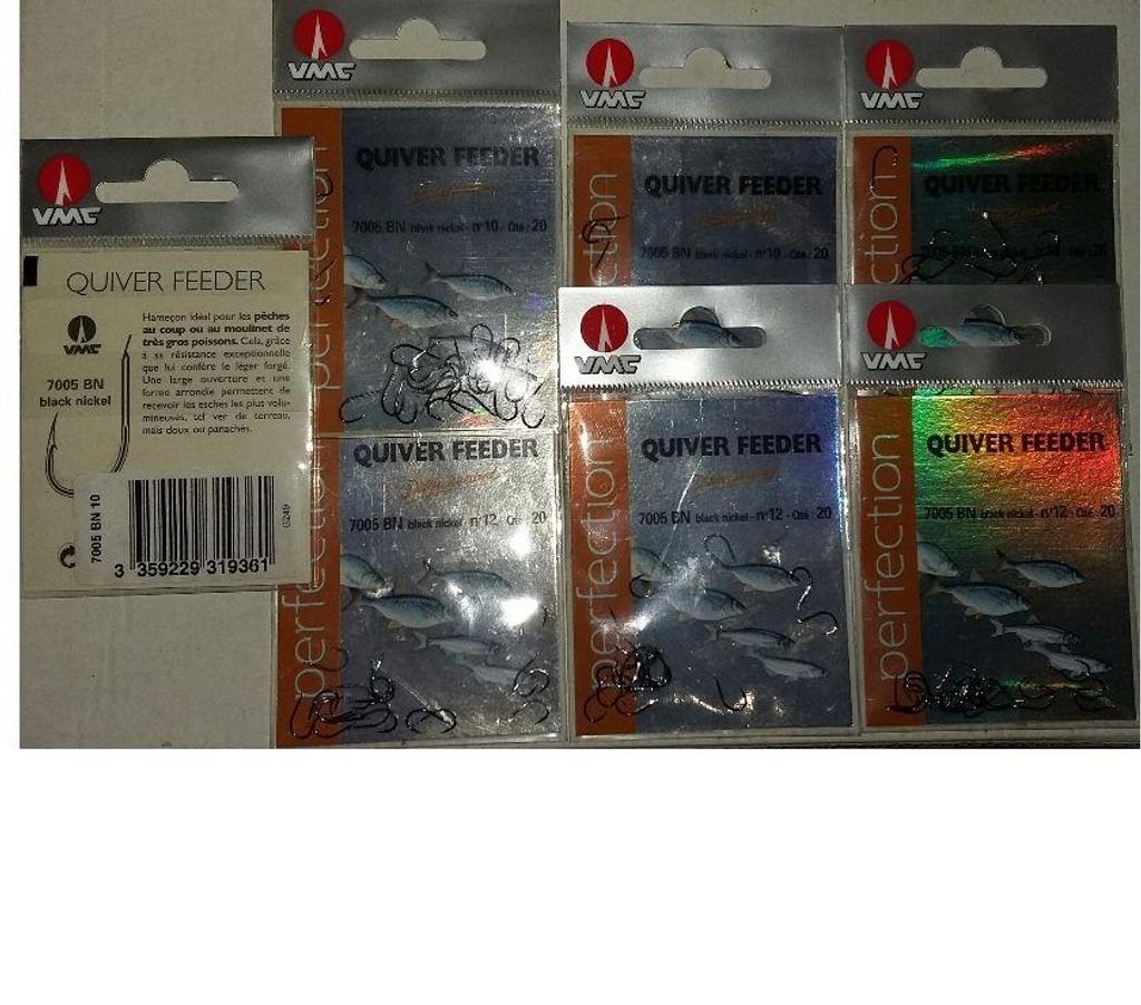 Matériel de sport Lot-et-Garonne Villeneuve sur Lot - 47300 - Photos Vivastreet 7 pochettes de 20 hameçons VMC quiver feeder n 10 12 NEUFS