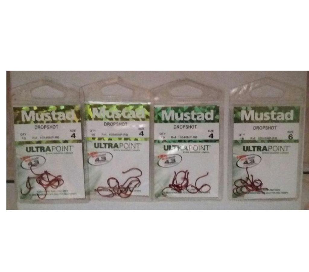 Matériel de sport Lot-et-Garonne Villeneuve sur Lot - 47300 - Photos Vivastreet 40 hameçons drop shot MUSTAD rouge NEUFS