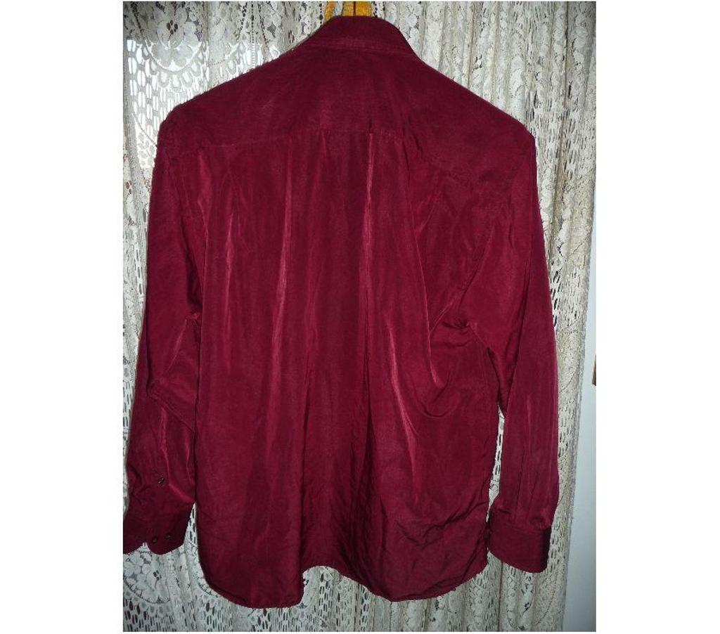 Vêtements occasion Bouches-du-Rhône Aix en Provence - Photos Vivastreet CHEMISE HOMME MANCHE LONGUE ROUGE BORDEAUX MARQUE BRICE JUL