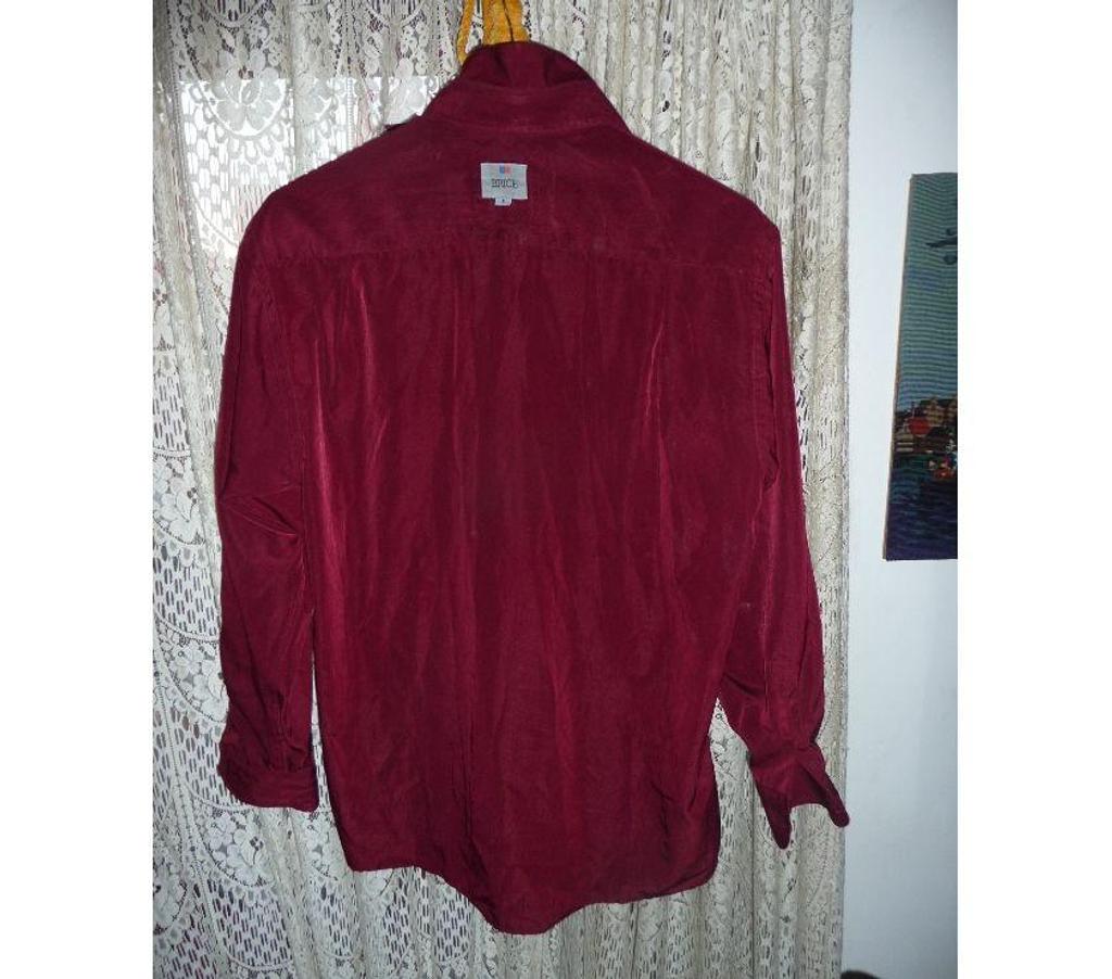 Vêtements occasion Bouches-du-Rhône Aix en Provence - Photos Vivastreet CHEMISE HOMME MANCHE LONGUE ROUGE BORDEAUX MARQUE BRICE JUL