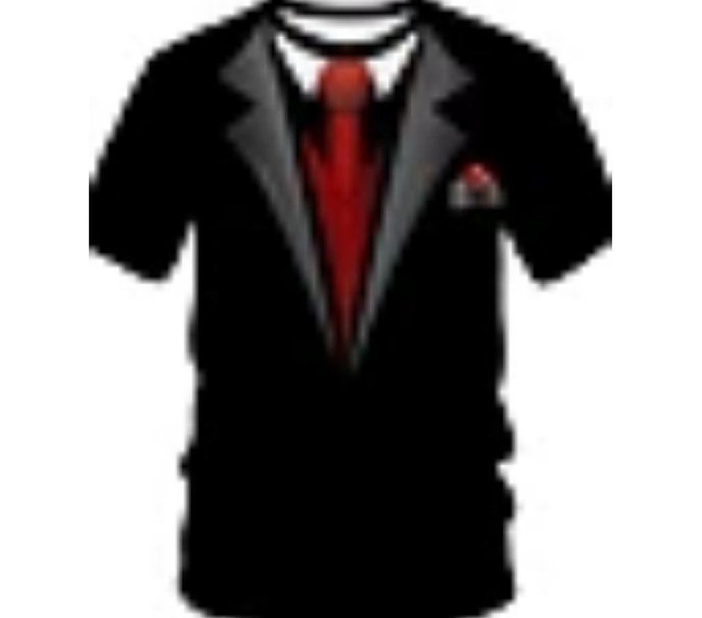 Vêtements occasion Bouches-du-Rhône Aix en Provence - Photos Vivastreet TEE-SHIRT IMPRIME COSTUME CRAVATE MANCHES COURTES COL ROND