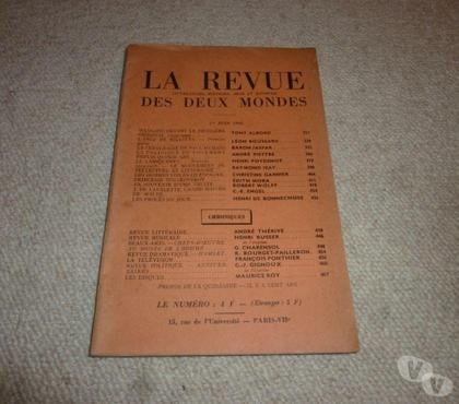 Livres occasion Le Kremlin Bicetre Val-de-Marne - Photos Vivastreet La revue des deux mondes 1er juin 1965