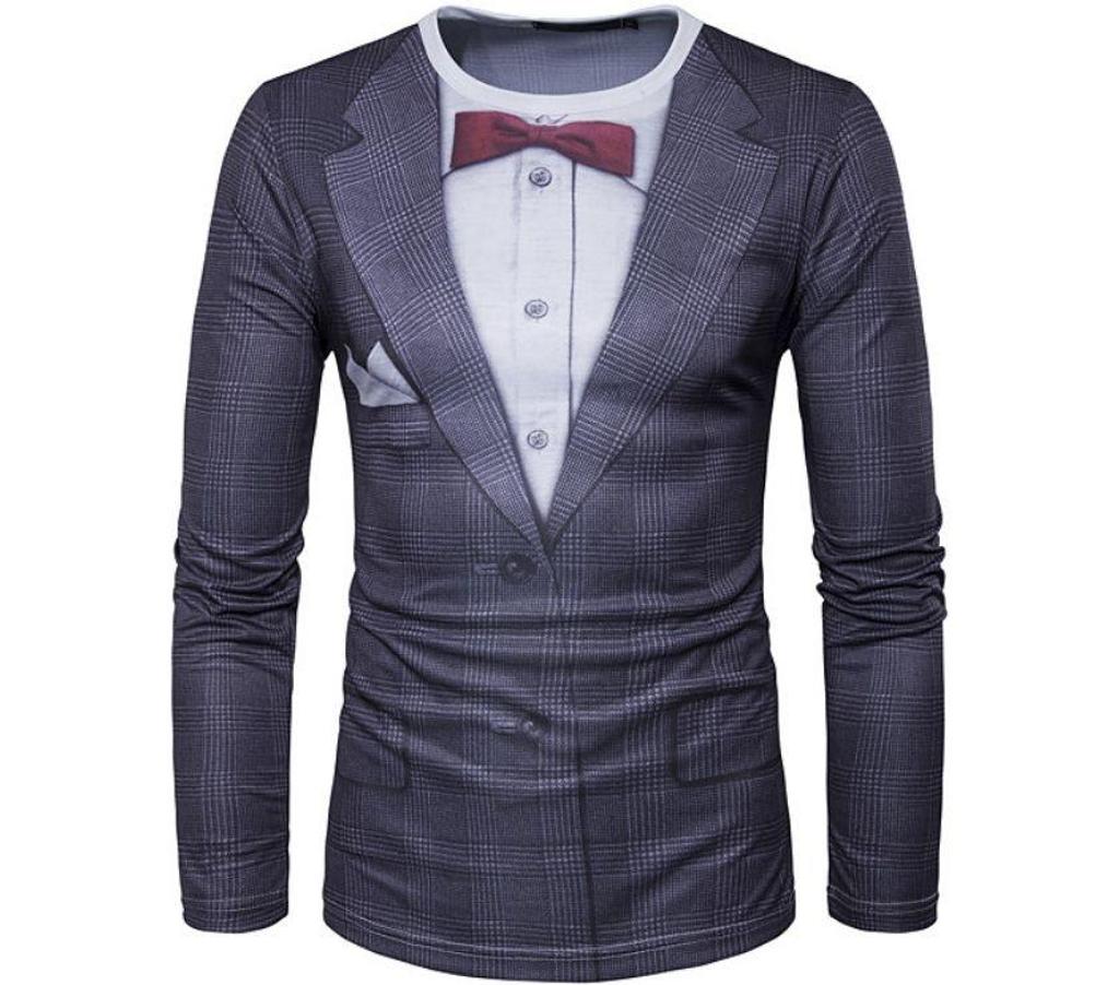 Vêtements occasion Bouches-du-Rhône Aix en Provence - Photos Vivastreet TEE-SHIRT HOMME IMPRIMER A CARREAUX NOEUD PAP GRIS XXL.