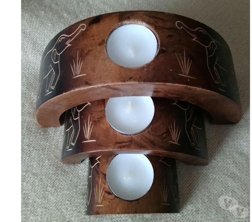 Décoration - art Seine-Saint-Denis La Courneuve - 93120 - Photos Vivastreet 3 bougeoirs en bois