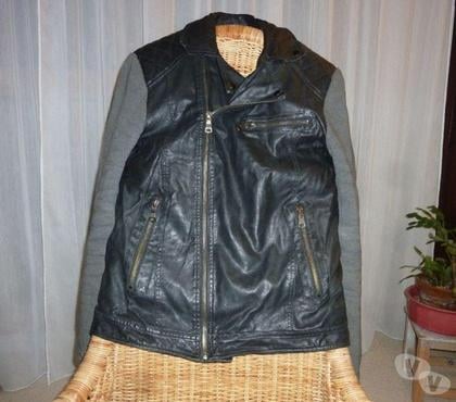 Vêtements occasion Le Kremlin Bicetre Val-de-Marne - Photos Vivastreet Veste en cuir noir polyuréthane - Celio - M