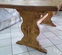 Table monastère en bois d'épicéa 140