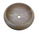 Travertin Noce Marron Vasque Modèle Lentille REF 2517