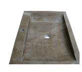 Travertin Noce Marron Evier 70x50 cm REF 756
