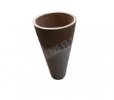 Travertin Noce Marron Piédestal Vasque Strié REF 1308