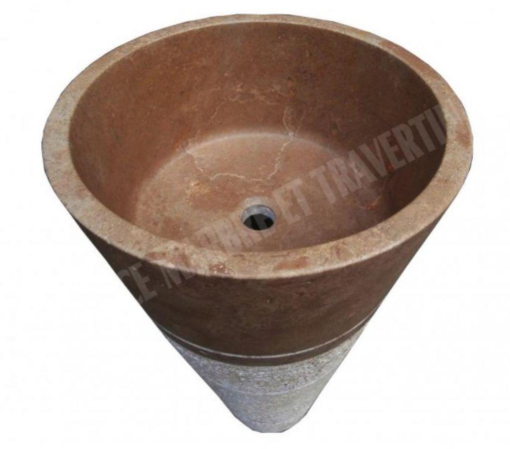  Var Forcalqueiret - 83136 - Photos Vivastreet Travertin Noce Marron Piédestal Vasque Strié REF 1308