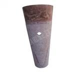 Travertin Rose Rouge Piédestal Vasque Strié REF 830