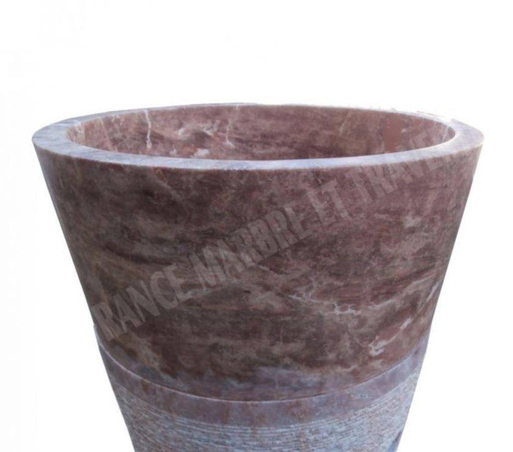  Var Forcalqueiret - 83136 - Photos Vivastreet Travertin Rose Rouge Piédestal Vasque Strié REF 830