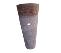 Travertin Rose Rouge Piédestal Vasque Strié REF 830