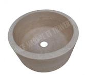 Travertin Classique Beige Vasque Petit Cylindre REF 1445
