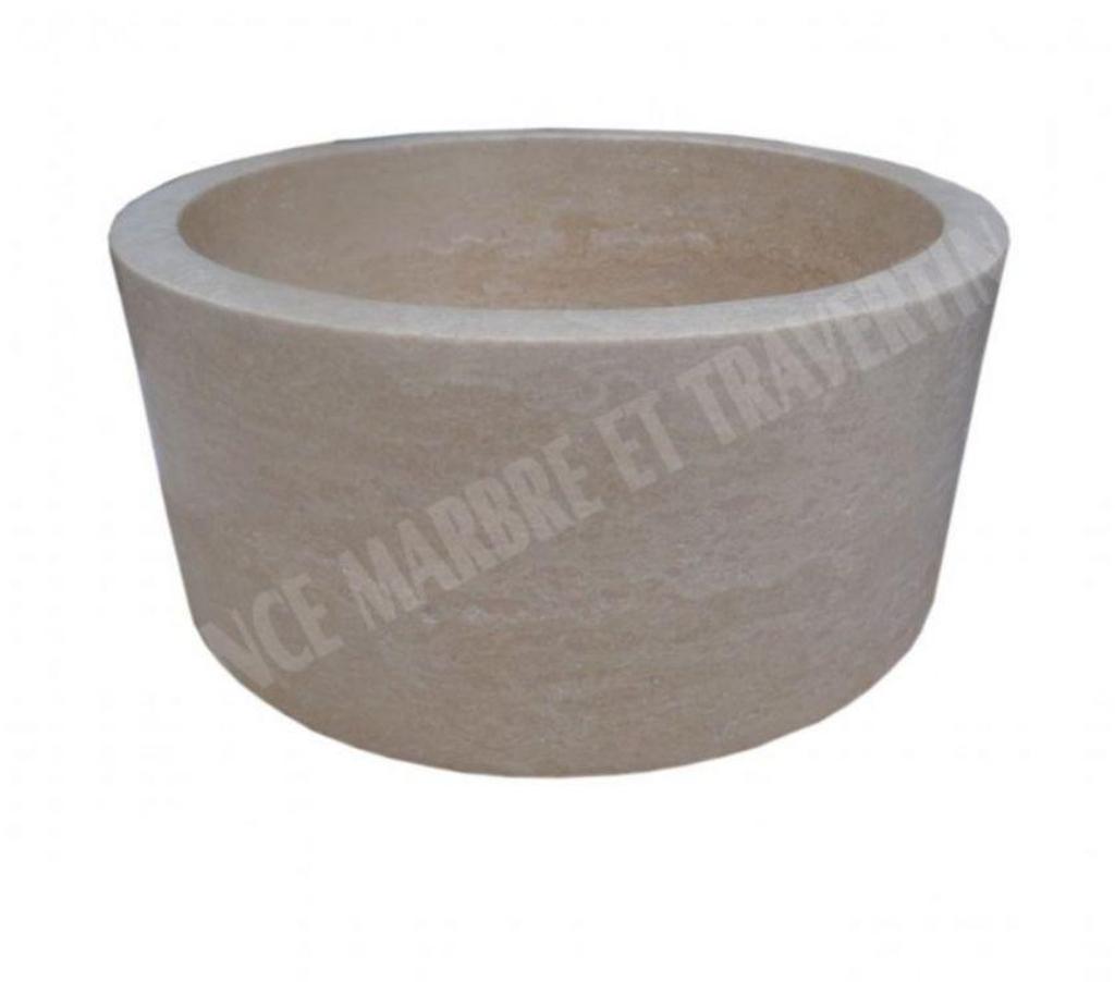 Var Forcalqueiret - 83136 - Photos Vivastreet Travertin Classique Beige Vasque Petit Cylindre REF 1445