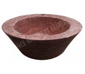 Travertin Rose Rouge Vasque Modèle Croissant REF 1451