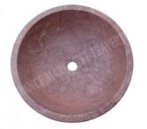 Travertin Rose Rouge Vasque Modèle Bol REF 197