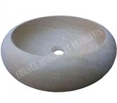 Travertin Classique Beige Vasque Modèle Lentille REF 615