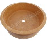 Travertin Jaune Or Vasque Modèle Cylindre Strié REF 1117