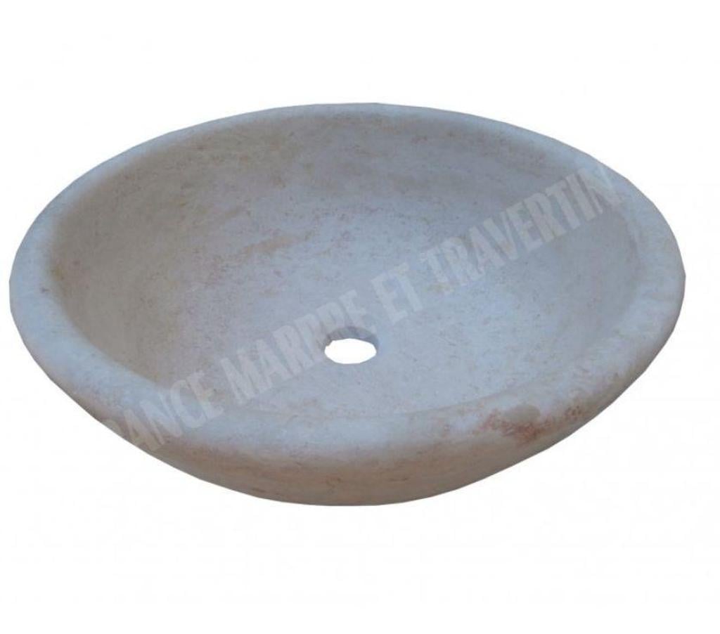  Var Forcalqueiret - 83136 - Photos Vivastreet Travertin Classique Beige Vasque Modèle Bol Rond REF 1648