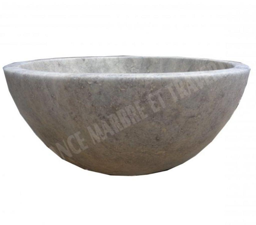  Var Forcalqueiret - 83136 - Photos Vivastreet Travertin Gris Silver Vasque Modèle Petit Bol REF 3049