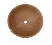 Travertin Noce Marron Vasque Modèle Bol Rond REF 2600