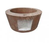 Travertin Noce Marron Vasque Modèle Croissant REF 1310