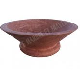 Travertin Rose Rouge Vasque Modèle Assiette REF 1185
