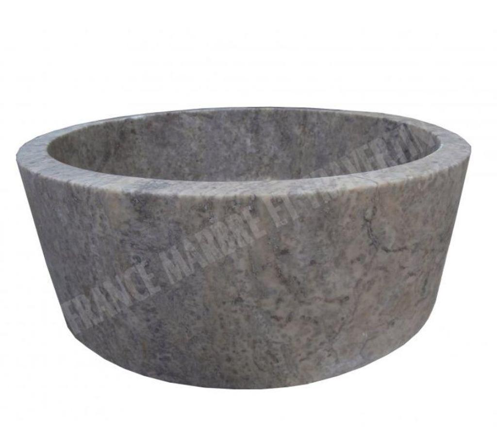  Var Forcalqueiret - 83136 - Photos Vivastreet Travertin Gris Silver Vasque Modèle Cylindre REF 1200