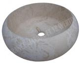 Travertin Classique Beige Vasque Modèle Lentille REF 2538