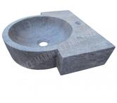 Travertin Gris Silver Vasque Lave Main Esthétique REF 1710