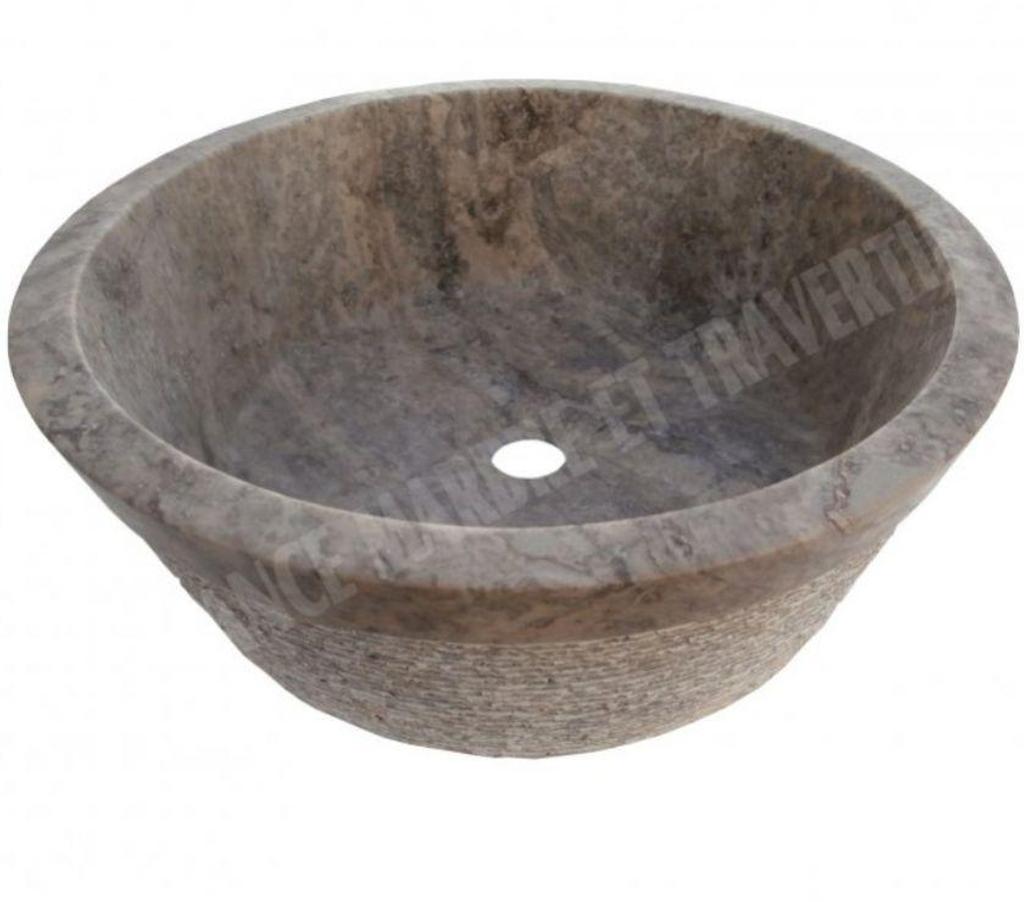  Var Forcalqueiret - 83136 - Photos Vivastreet Travertin Silver Gris Vasque Modèl Mi-Conique Strié REF 1113