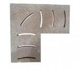Travertin Classique Grille Angle C 50x50 cm REF 944