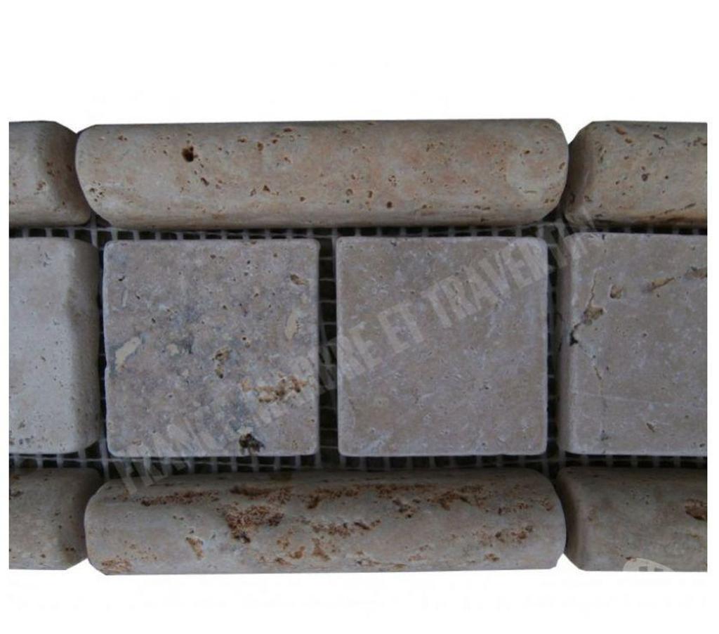  Var Forcalqueiret - 83136 - Photos Vivastreet Travertin Frise JauneClassique Mosaïque 30x8 cm REF 840