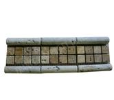 Travertin Frise ClassiqueJaune Mosaïque 30x8 cm REF 741